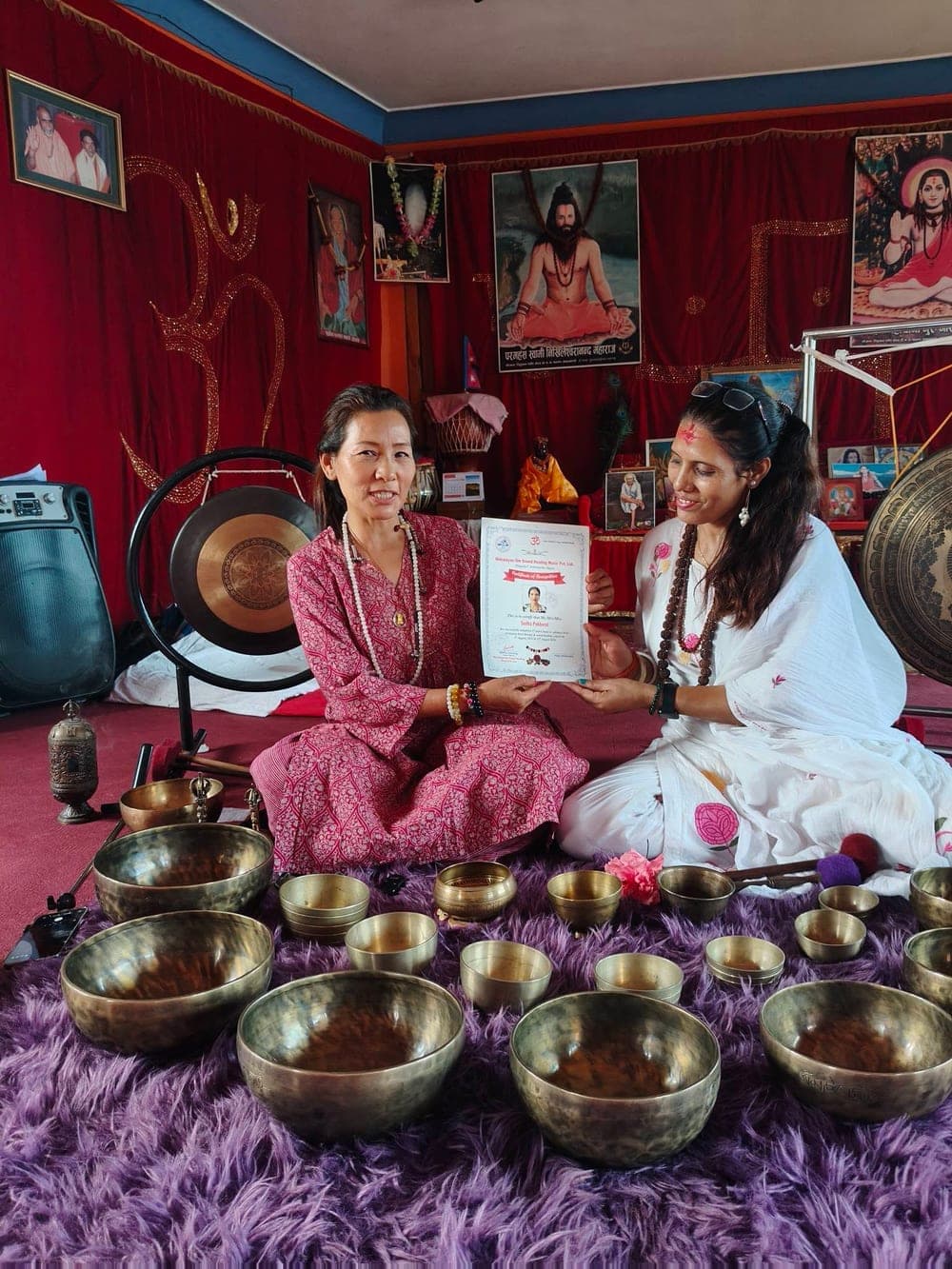 Sound healing certification awarded to Babita Gurung